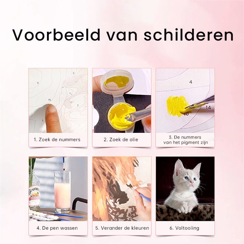 Gepersonaliseerd fotolijstje individueel schilderen met getallen Sets Interessant cadeau voor de familie