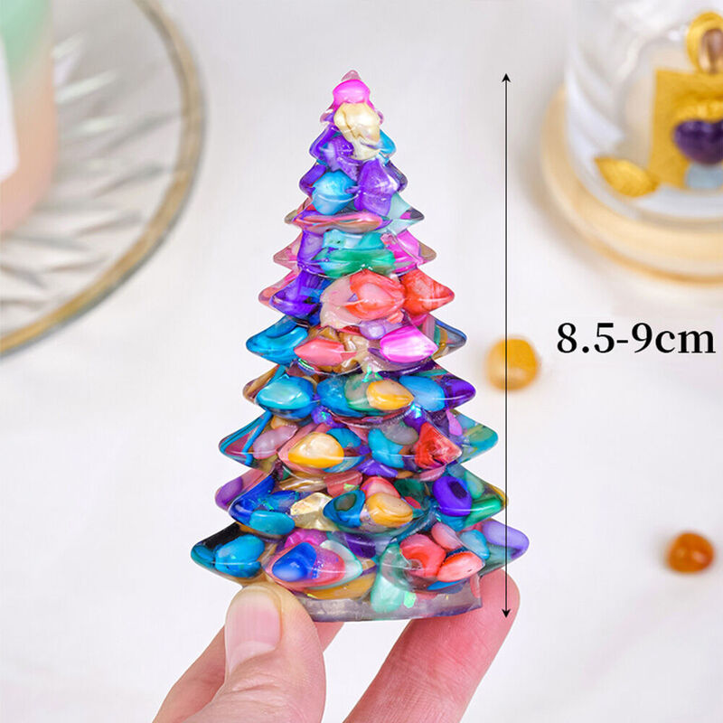 Mini Kristallen Kerstboom Geluksboom Druipende Lijm Grind Kerstboom voor Kerstmis