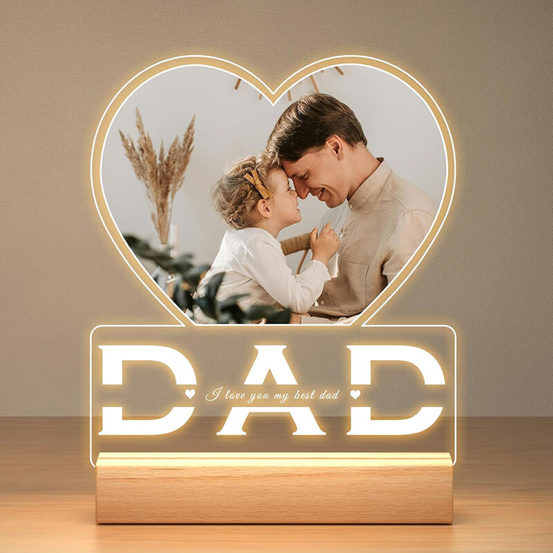 Personalized Picture Night Light Simple Present for Father's Day