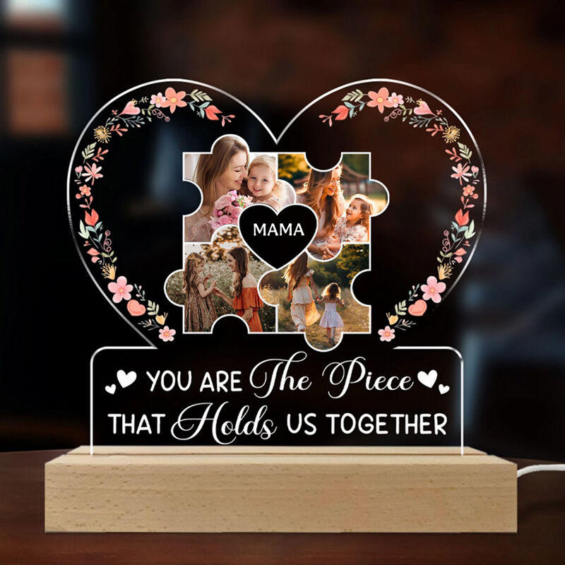 Personalized Name Puzzles Night Light Important Gift for Best Mom