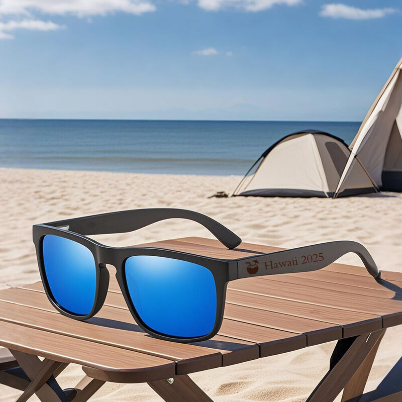 Personalized Sunglasses with Custom Address and Year as a Travel Souvenir Gift for Friends