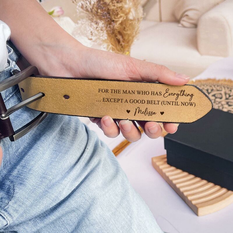 Ceinture personnalisée en cuir véritable de haute qualité pour homme Cadeau d'anniversaire pour petit ami