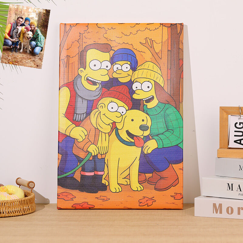 Toile personnalisée avec photo Cadeau mignon pour la famille