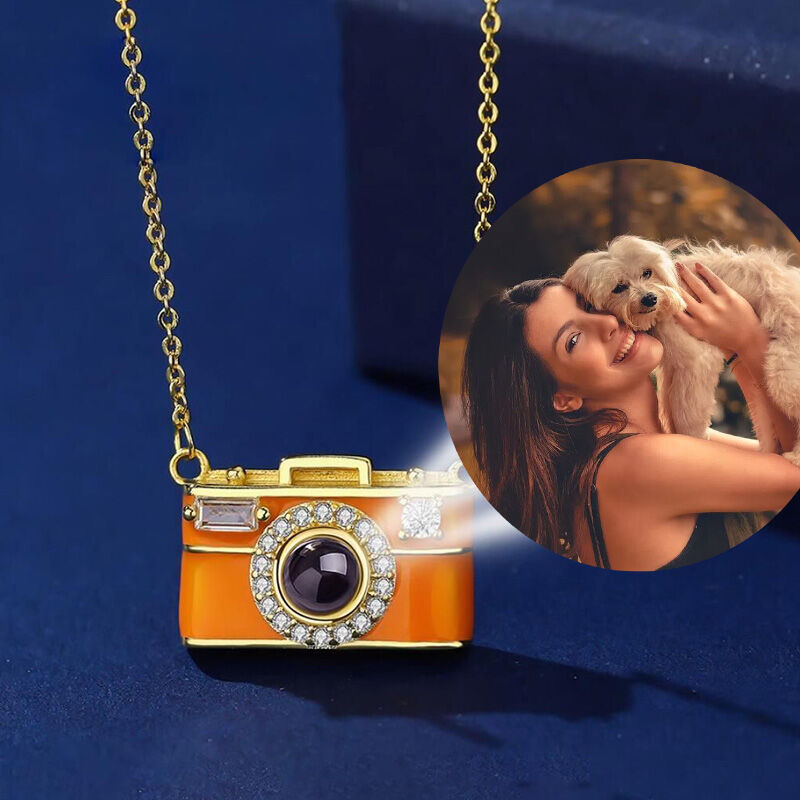 カスタム カメラデザイン 投影 写真 写真いれ ネックレス