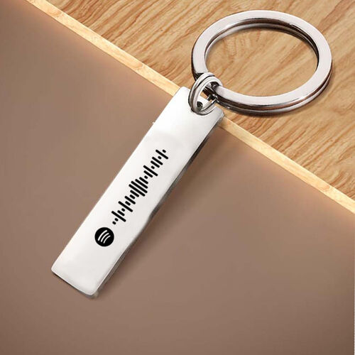 Personalized Gesture Keychain With Scannable Spotify Code