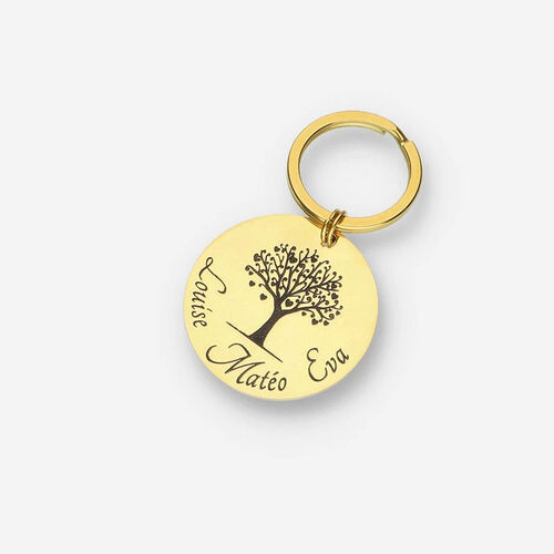 Personalized Tree of Life Keychain With Names