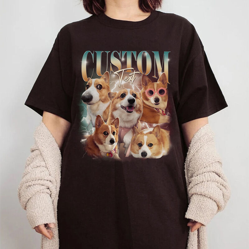 Camiseta personalizada con fotos de diseño retro y vintage para amantes de mascotas
