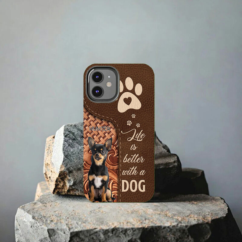 Personalisierte Handytasche mit Haustier Foto Fun Weihnachtsgeschenk
