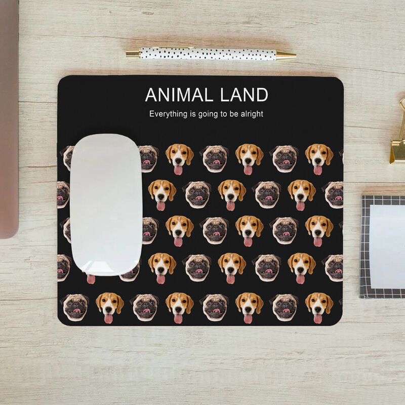 Personalized Picture Mouse Pad with Custom Text Stylish Gift for Pet Lover