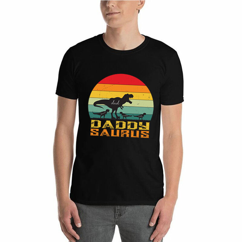 T-shirt personalizzata Mamasaurus con nome personalizzato per il super papà