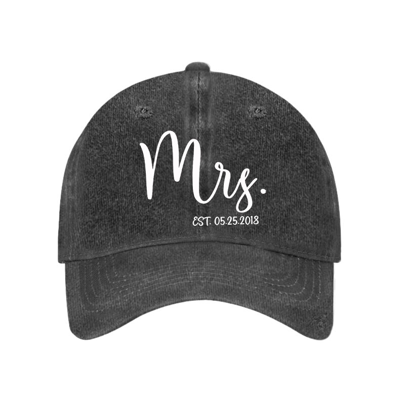 Chapeau personnalisé avec logo de Mme et date personnalisée Cadeau d'anniversaire unique pour elle