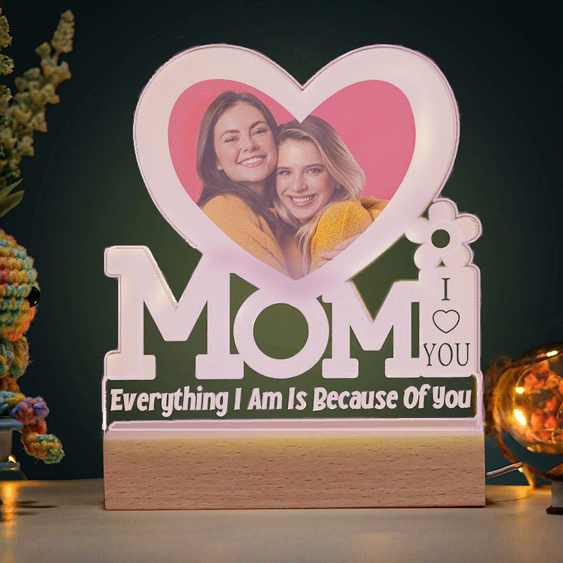 Personalized Picture Night Light Creative Mother's Day Gift "Everything I Am"