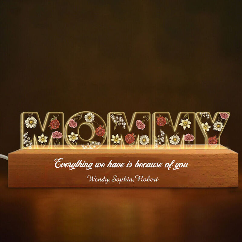 Personalized Led Letter Lights Customized Birthday Flowers And Letters Warm Mother's Day Gift