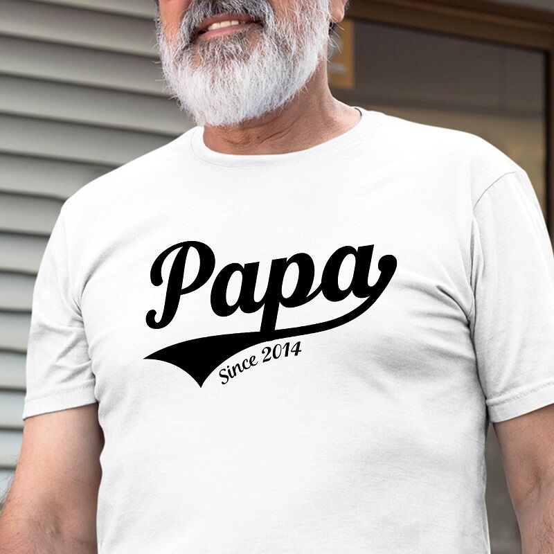 Personalized T-shirt My Favorite Name Is Papa Double Side Design Attractive Gift for Father's Day