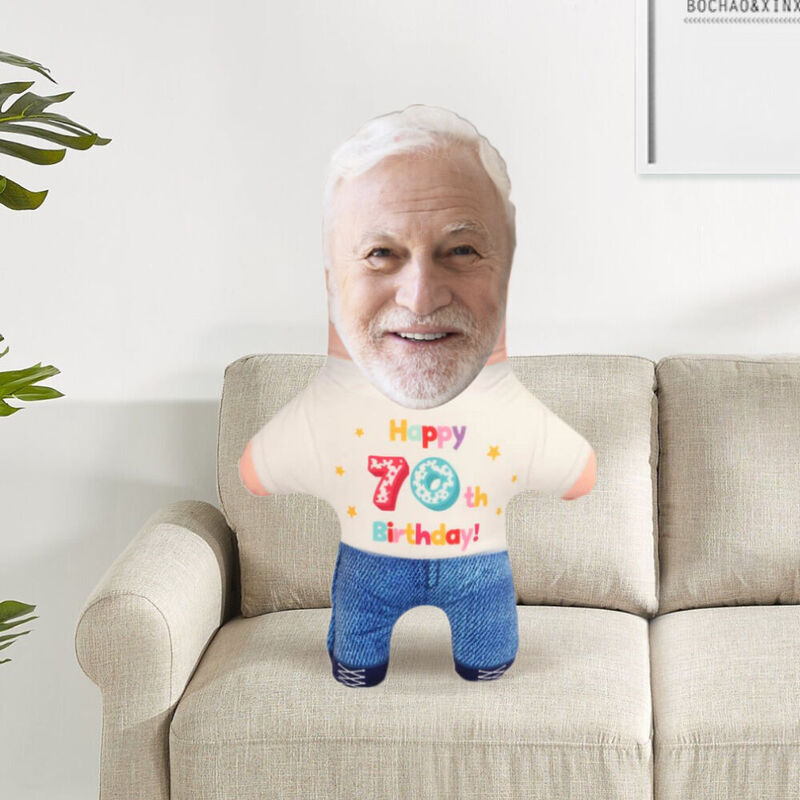 Coussin Oreiller personnalisé « Joyeux 70ème anniversaire»