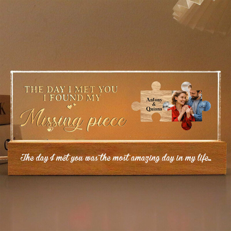 Personalized Photo Night Light Puzzles Design Creative Gift for Couples