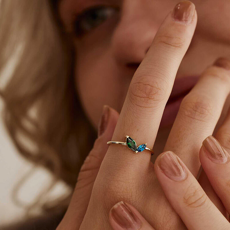 Gepersonaliseerde Geboortesteen Ring is een geweldig cadeau voor Kerstmis