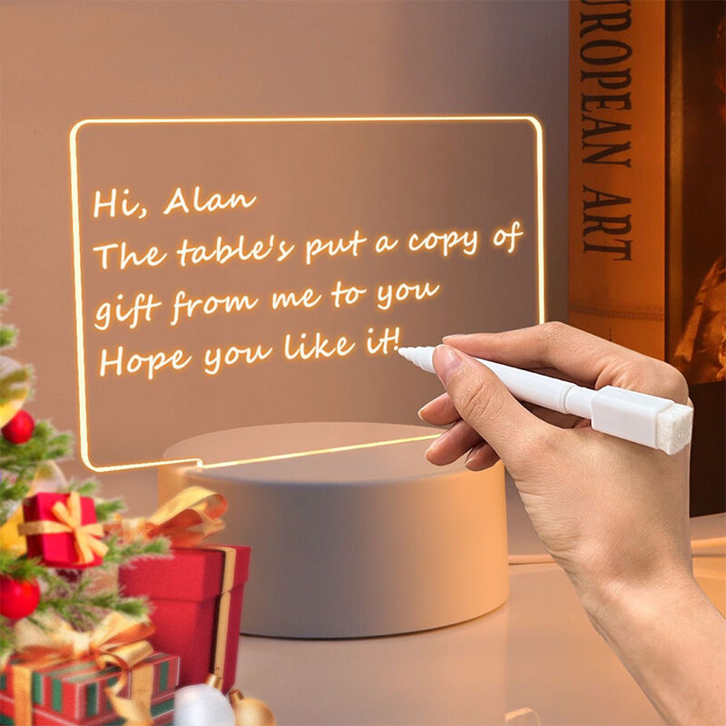 Led Note Board Acrylic Night Light Warm Home Decoration For The Family