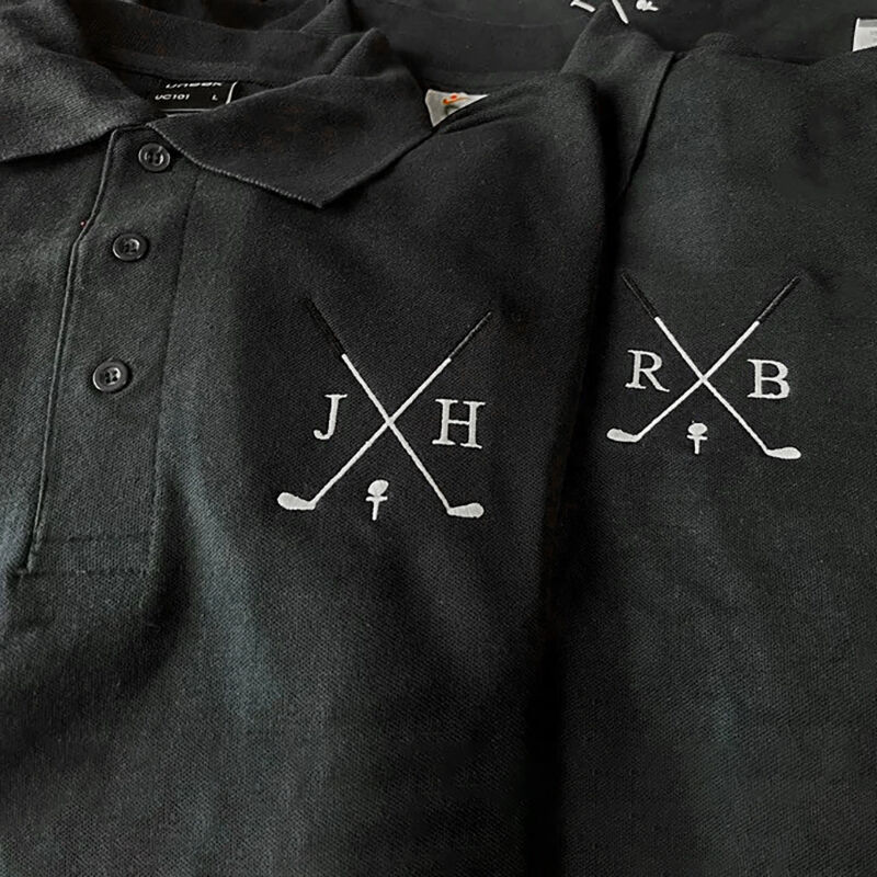 Personalized Letter Embroidered Polo Shirt Best Gift for Golf Lovers