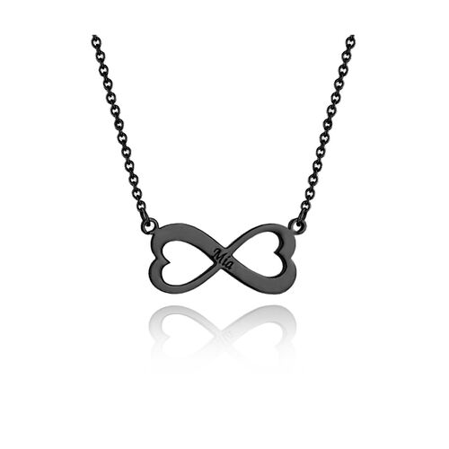"Remained Of Beauty" Engraved Necklace With Infinity Design