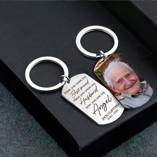 "First You Were My Best Friend" Custom Photo Keychain