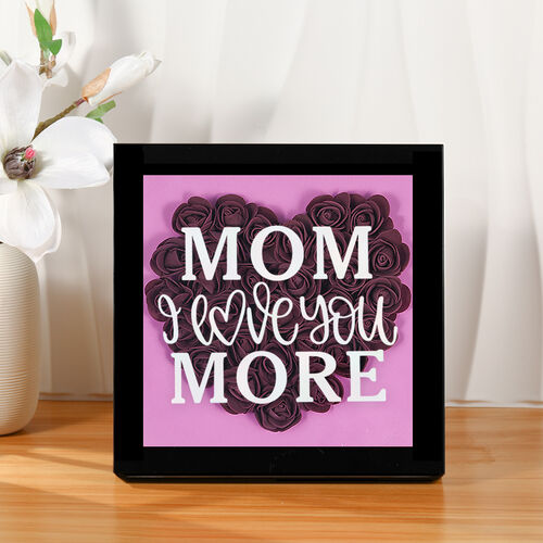 Personalisierte getrocknete Blume Rahmen Geschenk für Mama-Mama ich liebe dich mehr