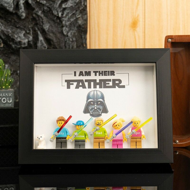Personalized Brick Minifigure Frame Cool Father’S Day Gift