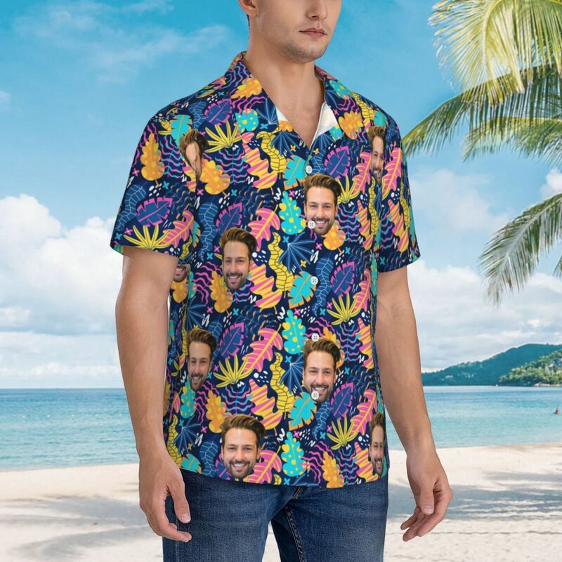 Camisas hawaianas personalizadas con foto para él