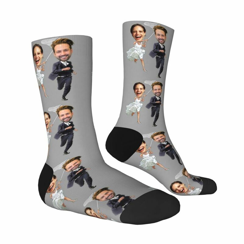 Personalized Face Socks Couple Wedding Photo Gift for Friends