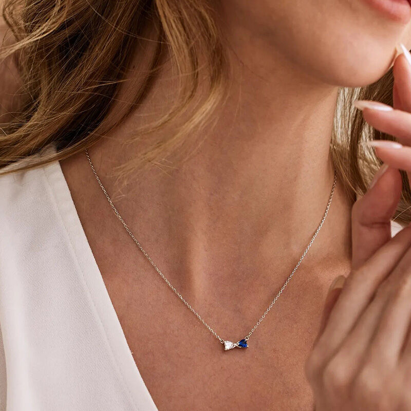 Personalized Birthstone Necklace Beautiful Gift for Couples
