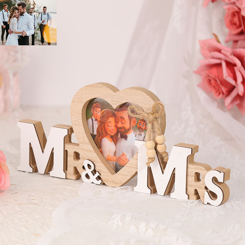 Cadre photo personnalisé style bande dessinée cadeau de mariage