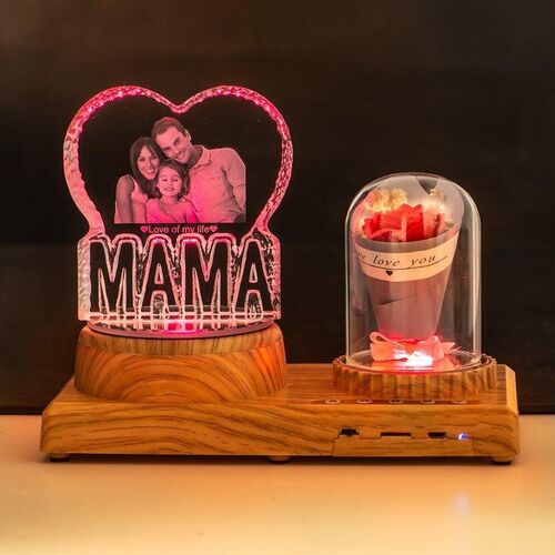 Lámpara musical de colores personalizada de Bluetooth para mamá
