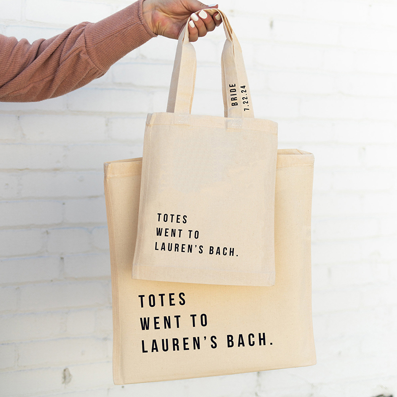 Personalized Tote Bag Customizable Couple Name Shopping Bag