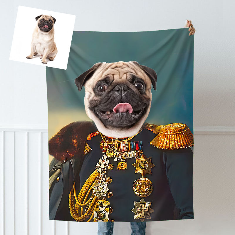 Personalized Picture BLanket with Brave Hero Pattern Best Present for Pet Lover