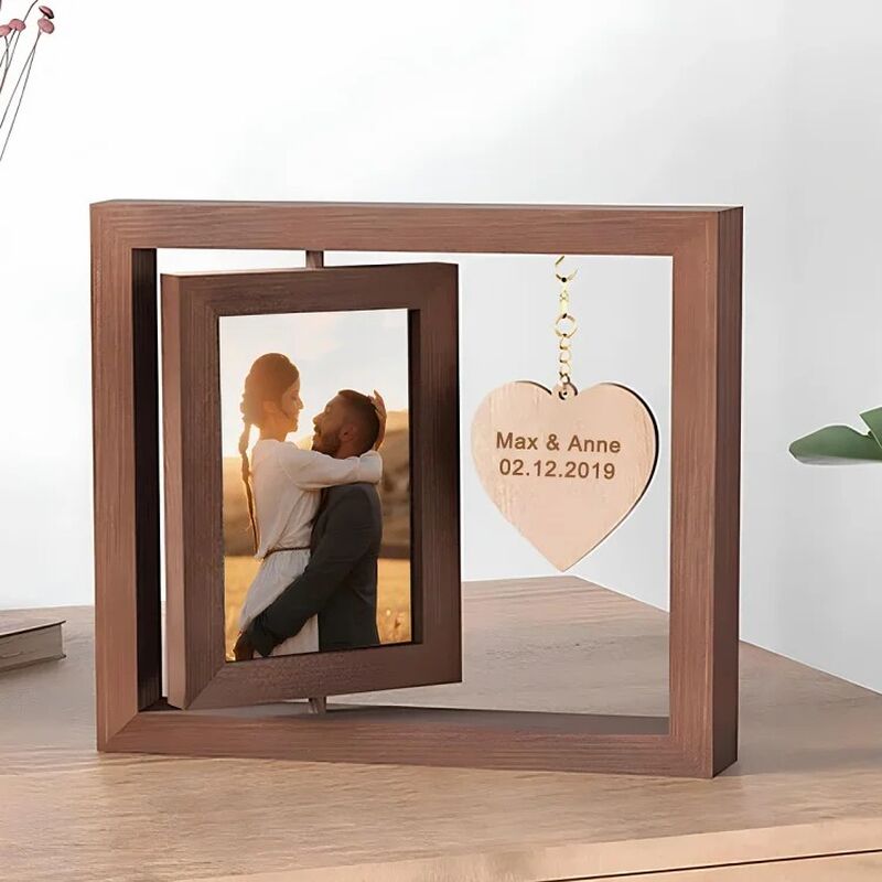 Personalized Rotating Photo Frames Valentine's Day Gifts for Couples