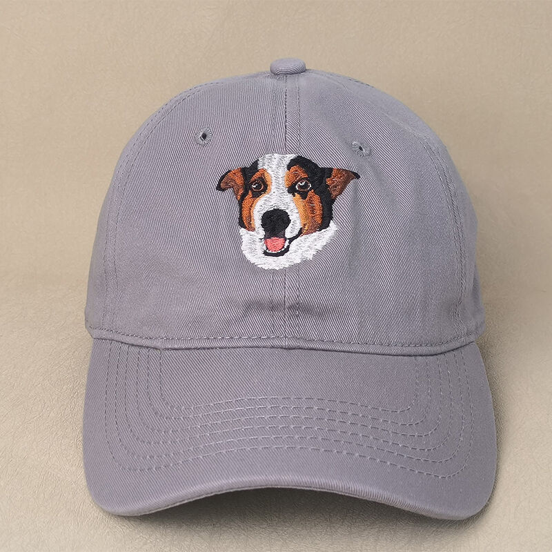 Sombrero personalizado bordado personalizado cabeza de mascota color foto regalo para los amantes de las mascotas