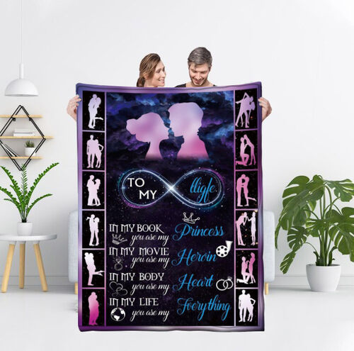"You Are My Princess" Personalized Love Letter Blanket To Wife From Husband Warm Gift