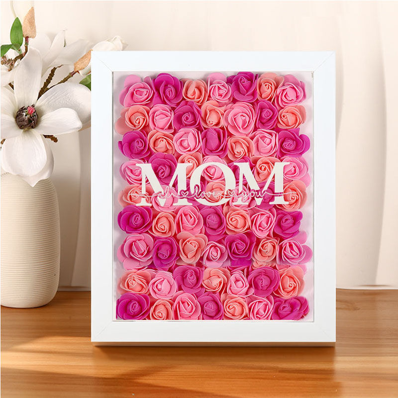 Personalized Dried Flower Frame Gift for Mother-I Love You Mom