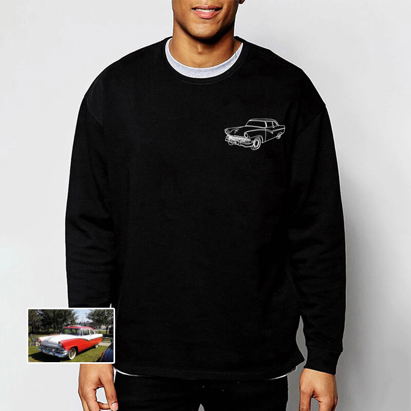 Personalized Sweatshirt with Custom Photo Cool Gift for Father's Day