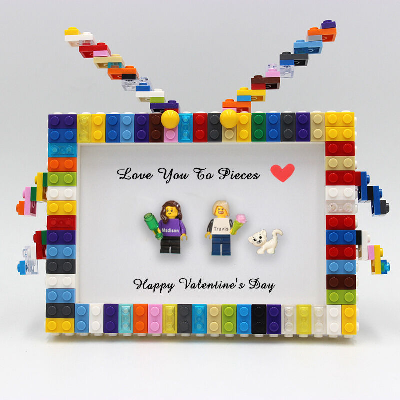Marco de fotos personalizado con minifiguras para hacer uno mismo: divertido regalo de San Valentín para mujeres