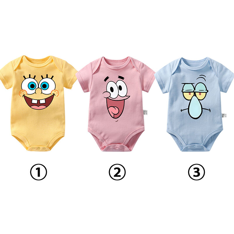 Onesie bébé personnalisé SpongeBob SquarePants Personnage mignon Cadeau créatif pour la douche de bébé de la nouvelle maman