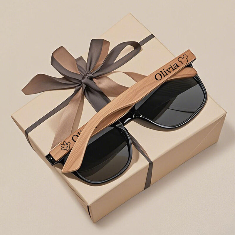 Individuelle Sonnenbrille Cute Cartoon Icon Add Name Geburtstag Geschenk für Freunde