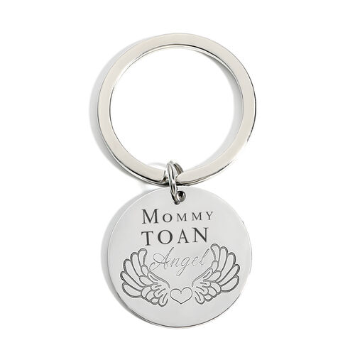 "Mommy To An Angel" Portachiavi Commemorativo