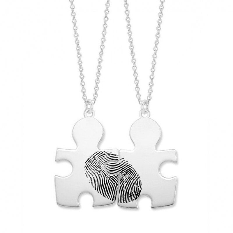 Personalised Friendship & Couples Fingerprint Necklace