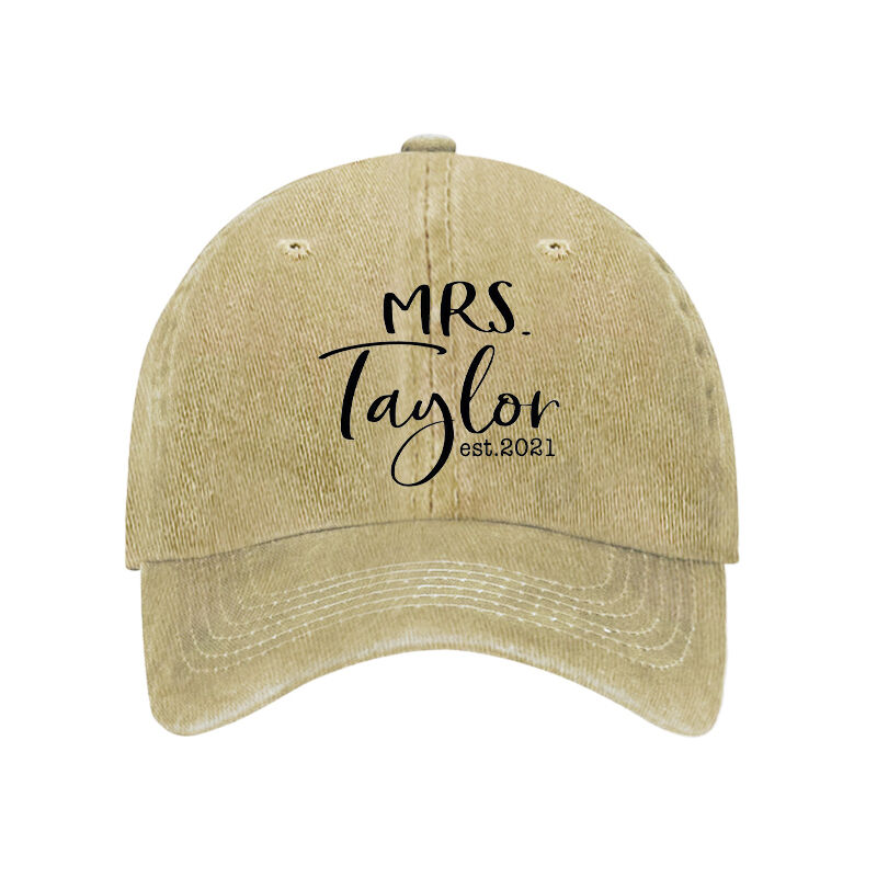 Personalized Hat with Custom Name and Year Mark One's Own Hat Unique Gift for Mom
