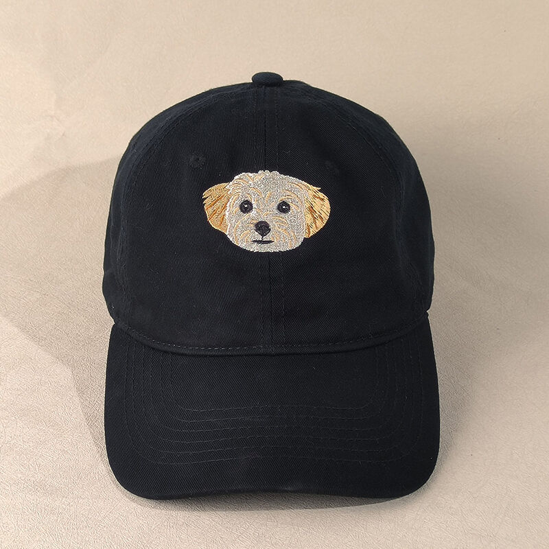 Personalized Hat Custom Embroidered Pet Head Color Photo Adorable Gift for Pet Lovers