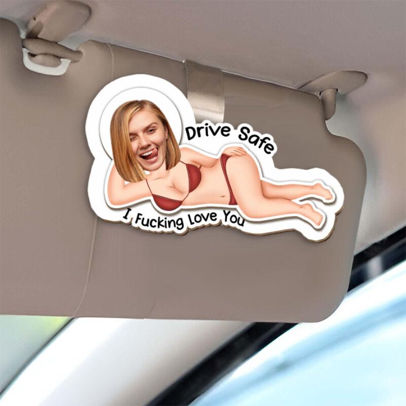 Clip de Visière de Voiture Personnalisé Ajouter une Photo Cadre Photo Amusant Cadeau pour Petite Amie