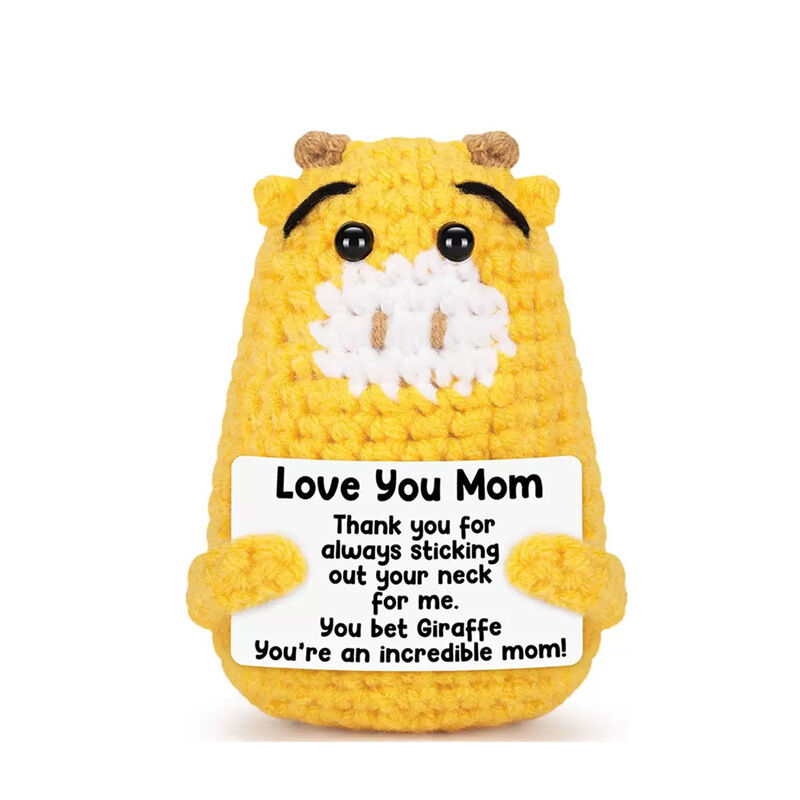 Handgehäkelte Giraffe Positive Puppe Bestes Geschenk für Mama