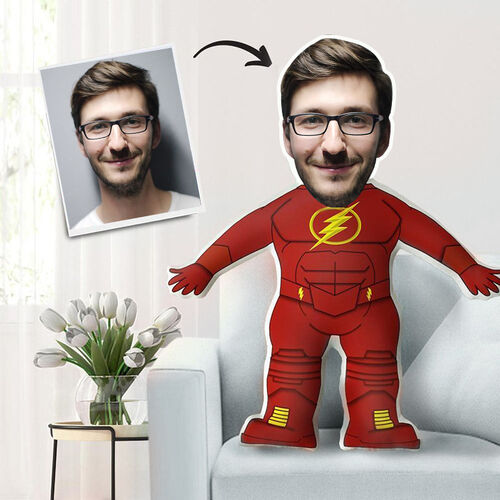 Custom Face Pillow The Flash Minime Pillow Personalized Photo Pillow Funny Gifts,