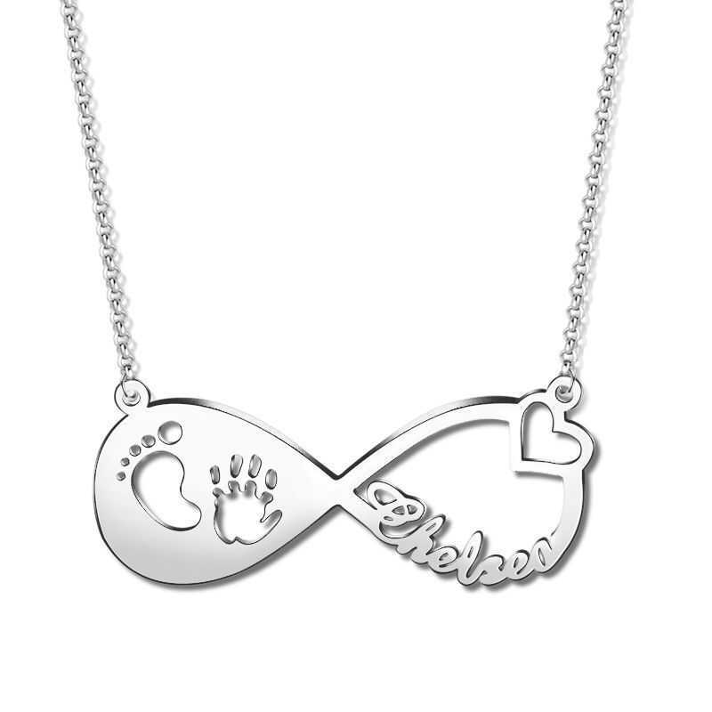 "Connect to My Heart" Personalized Infinity Necklace